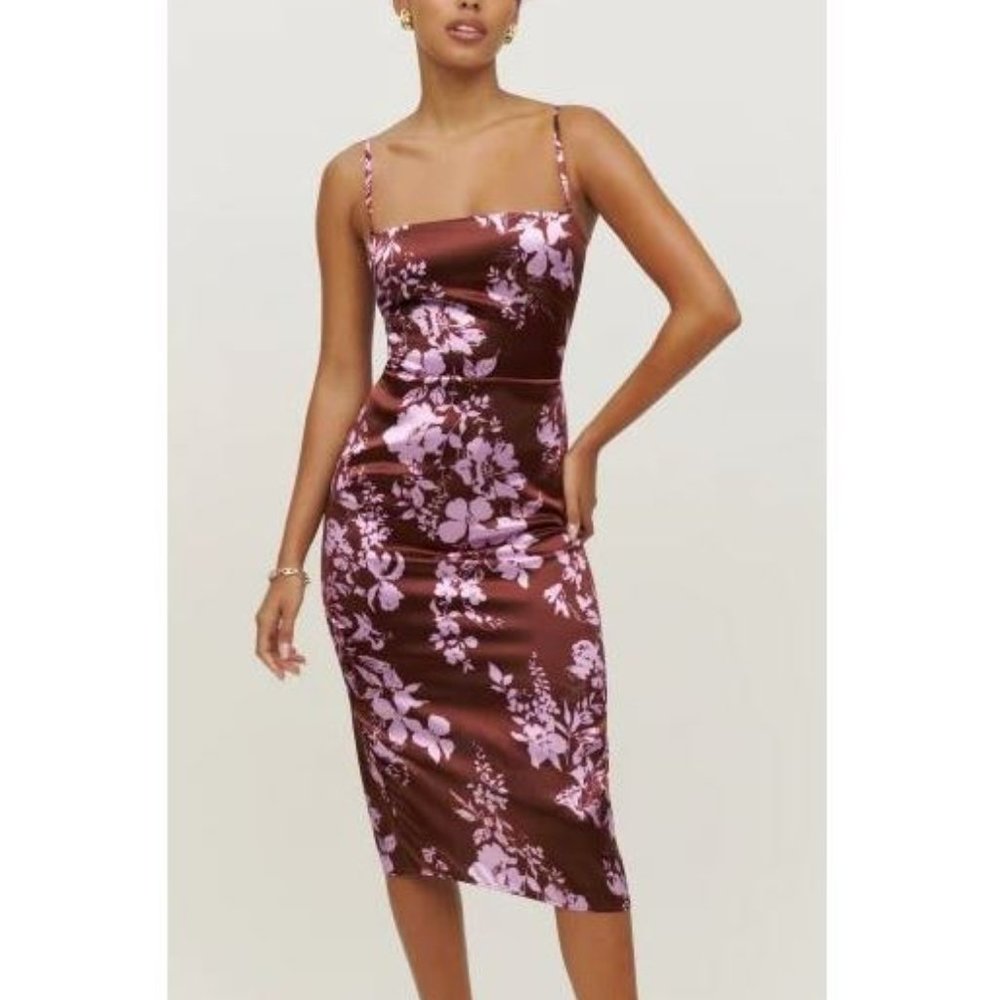 REFORMATION Oaklie Silk Dress - Kiana